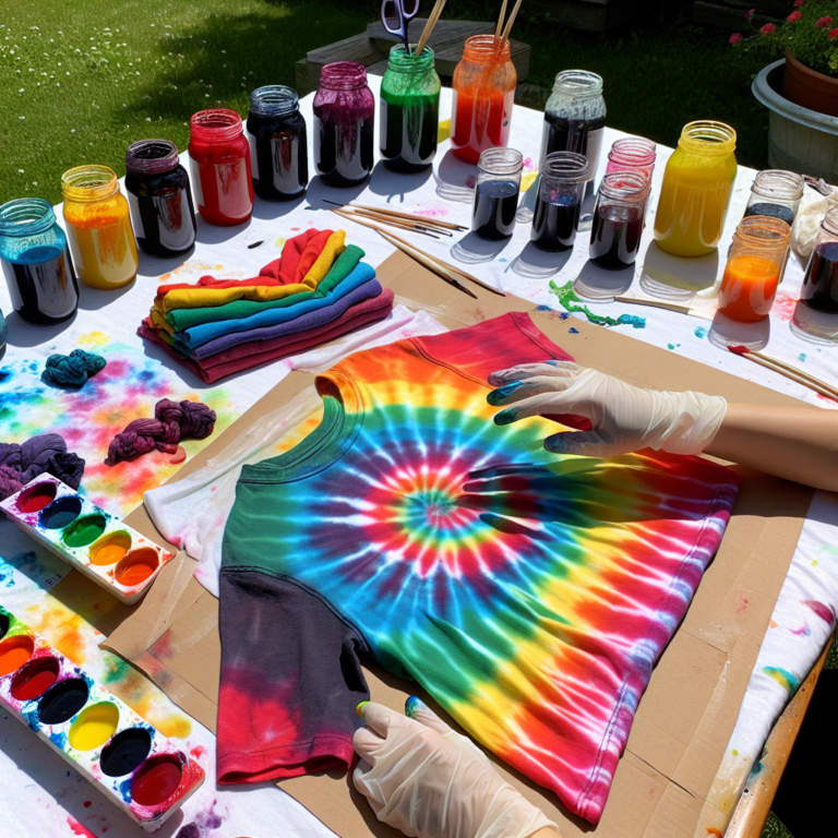 Tie-Dye Magic: DIY Rainbow T-Shirts Using Natural Dyes