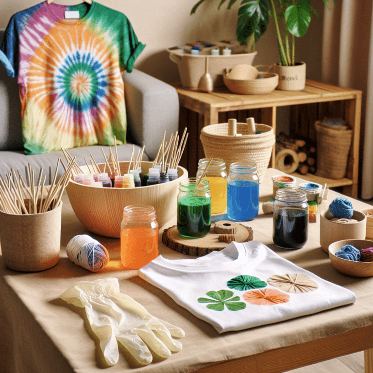 Creating Eco-Friendly Tie-Dye T-Shirts at Home
