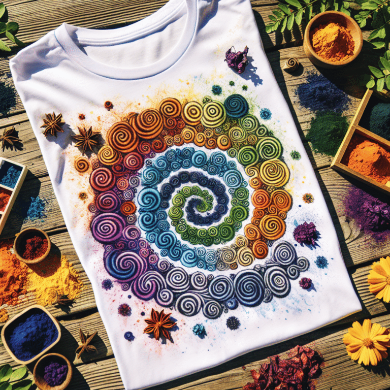 Spiral Tie-Dye Techniques Using Plant-Based Dyes
