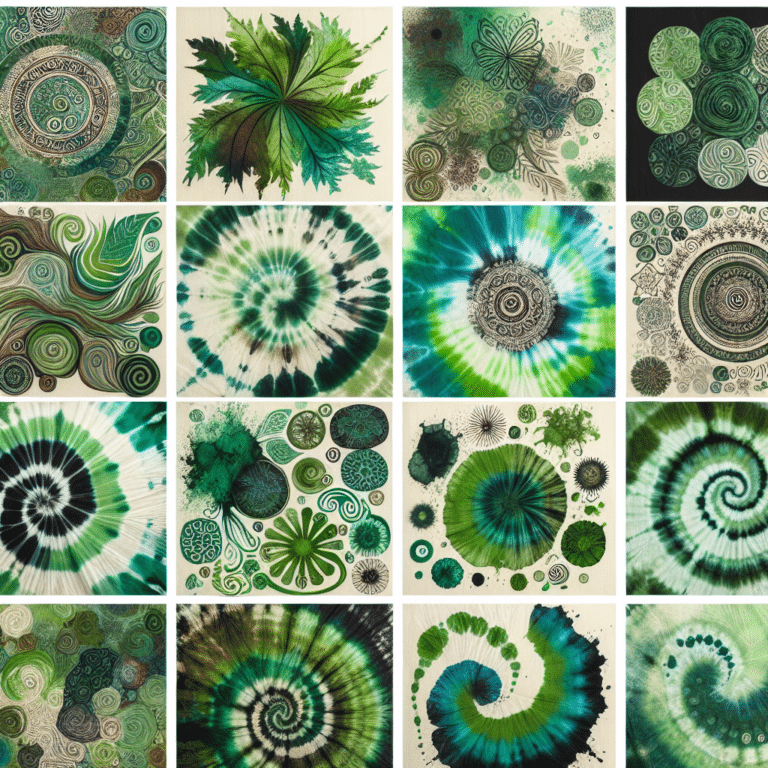 Green Distinctive Color Combinations for Tie-Dye Projects